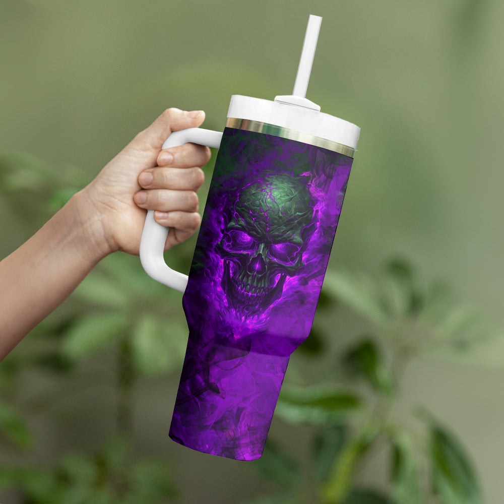 Horor Skull Tumbler With Handle Welcome to the Dark side TS04
