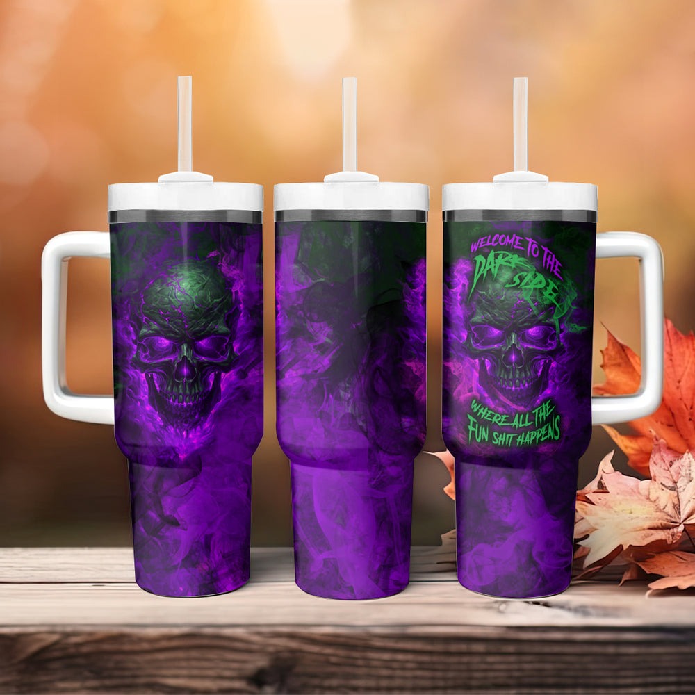 Horor Skull Tumbler With Handle Welcome to the Dark side TS04