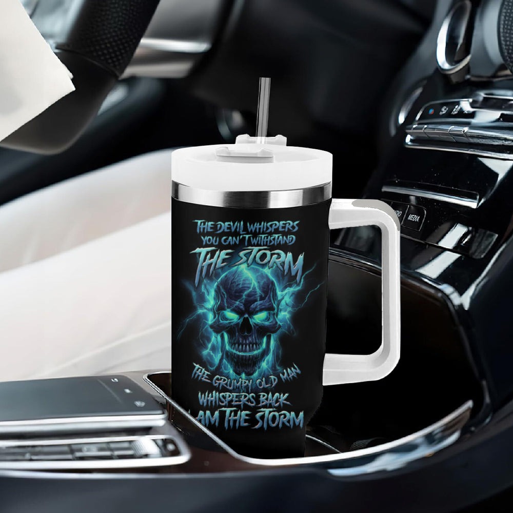 I Am The Storm Grumpy Old Man Tumbler With Handle TS04 I Am The Storm Grumpy Old Man Tumbler With Handle TS04