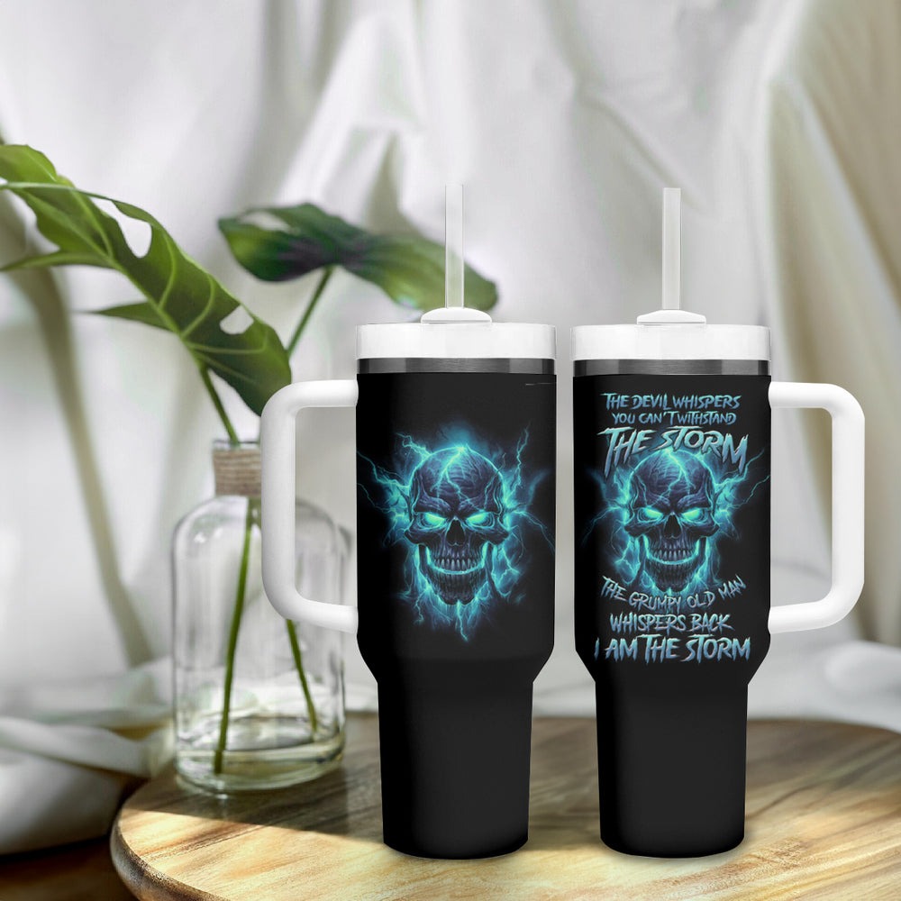 I Am The Storm Grumpy Old Man Tumbler With Handle TS04 I Am The Storm Grumpy Old Man Tumbler With Handle TS04
