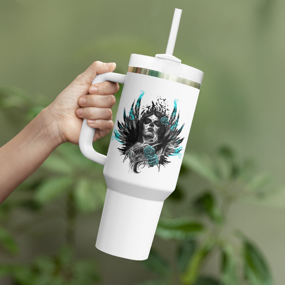 I Am The Storm Sugar Skull Tumbler With Handle TS04 I Am The Storm Sugar Skull Tumbler With Handle TS04