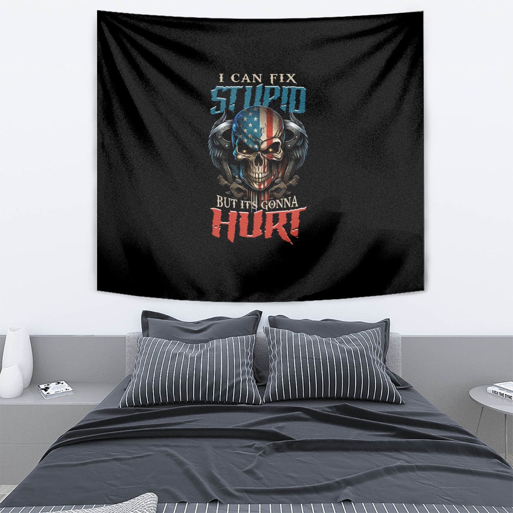 I Can Fix Stupid But It's Gonna Hurt Skull Tumbler With Handle TS04 I Can Fix Stupid But It's Gonna Hurt Skull Tumbler With Handle TS04
