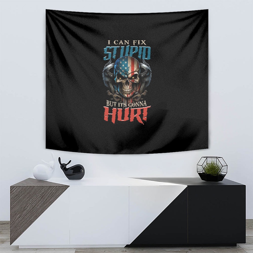 I Can Fix Stupid But It's Gonna Hurt Skull Tumbler With Handle TS04 I Can Fix Stupid But It's Gonna Hurt Skull Tumbler With Handle TS04