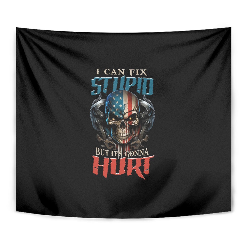I Can Fix Stupid But It's Gonna Hurt Skull Tumbler With Handle TS04 I Can Fix Stupid But It's Gonna Hurt Skull Tumbler With Handle TS04