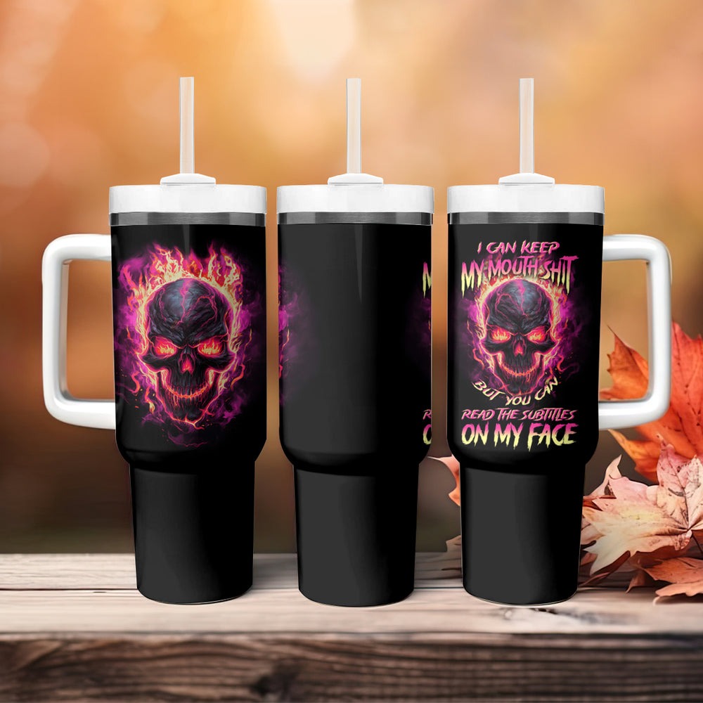 I Can Keep My Mouth Tumbler With Handle TS04 I Can Keep My Mouth Tumbler With Handle TS04