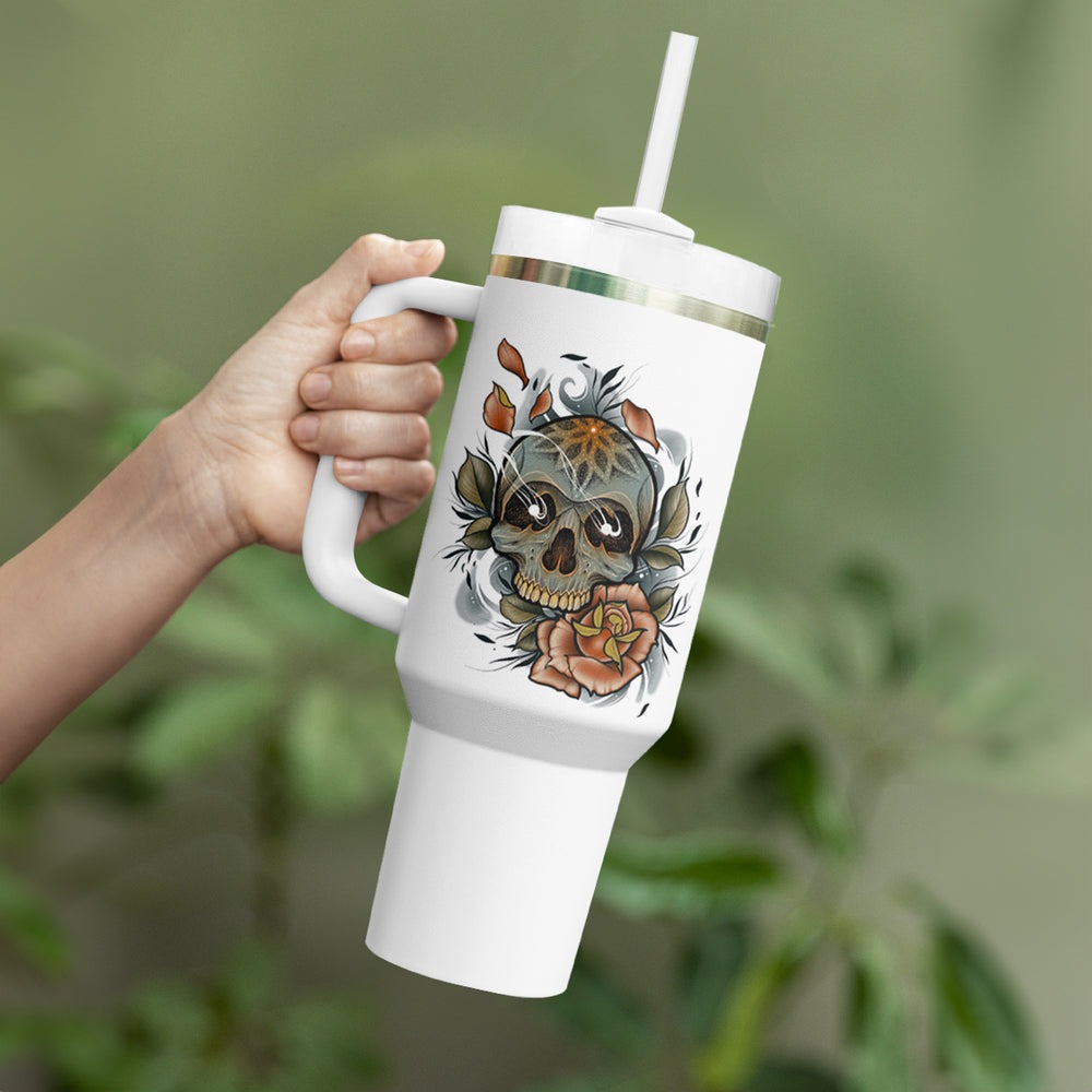 I Don't Need A Middle Skull Tumbler With Handle TS04 I Don't Need A Middle Skull Tumbler With Handle TS04