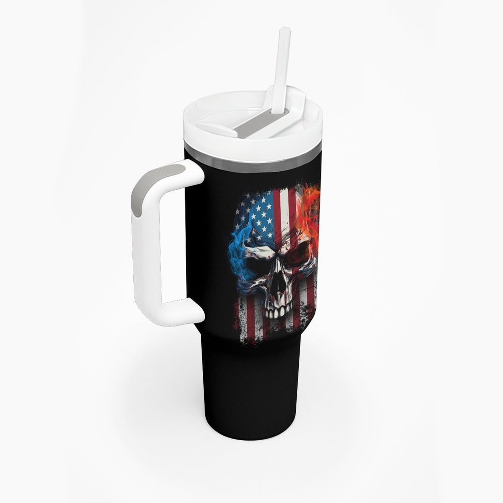 I Have Three Sides Skull Flag Tumbler With Handle TS04 I Have Three Sides Skull Flag Tumbler With Handle TS04
