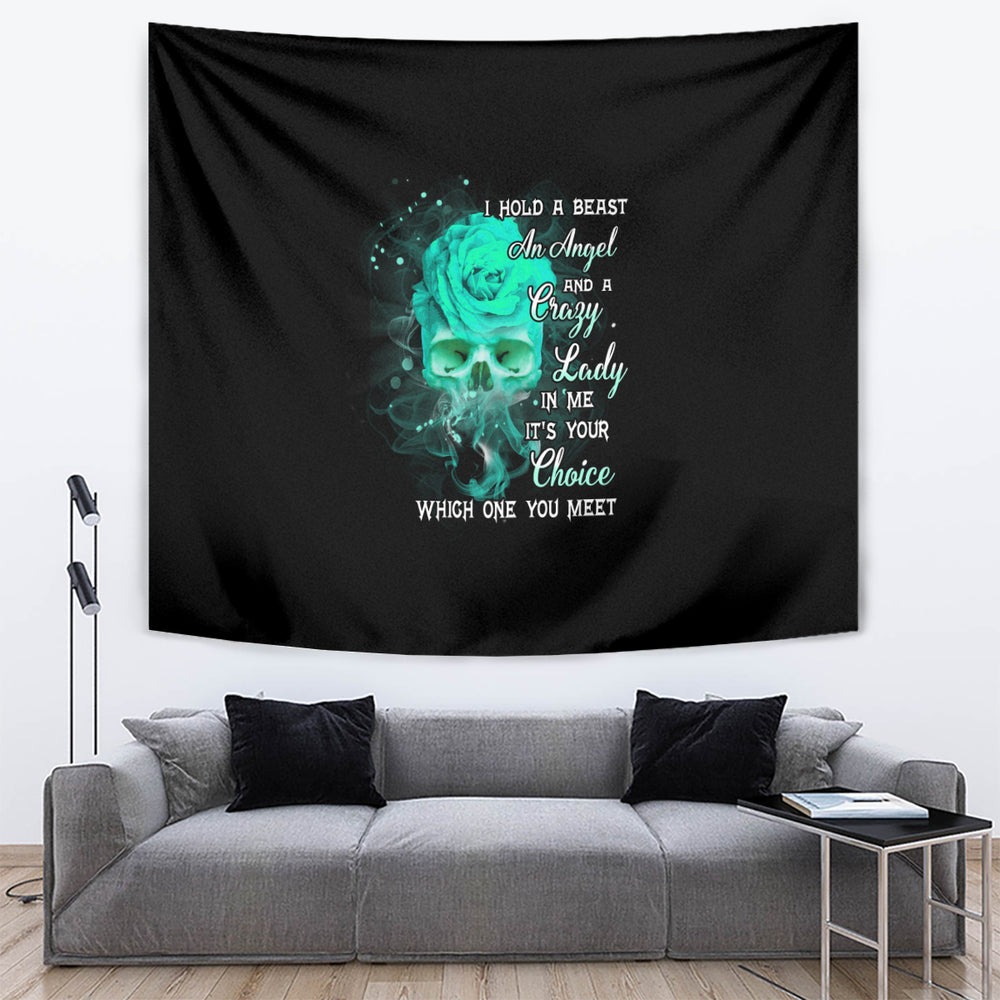 I Hold A Beast An Angel And A Crazy Lady In Me Tumbler With Handle TS04 I Hold A Beast An Angel And A Crazy Lady In Me Tumbler With Handle TS04