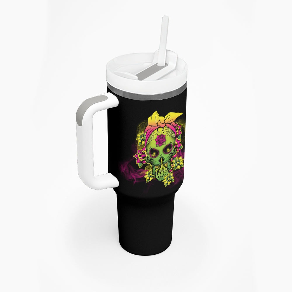 I'm A B With A Low Bullshit Tolerance Don't Try Me Tumbler With Handle TS04 I'm A B With A Low Bullshit Tolerance Don't Try Me Tumbler With Handle TS04
