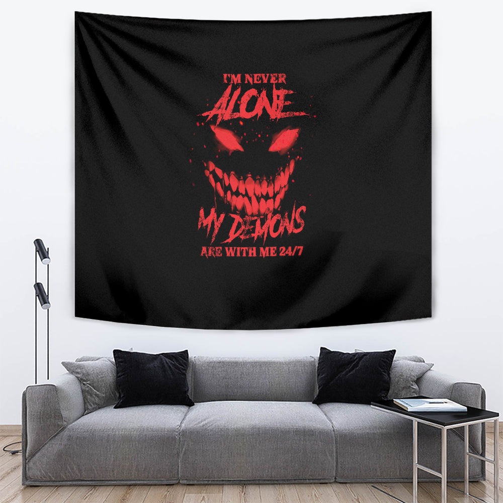 I'm Never Alone My Demon Are With Me Tumbler With Handle TS04 I'm Never Alone My Demon Are With Me Tumbler With Handle TS04