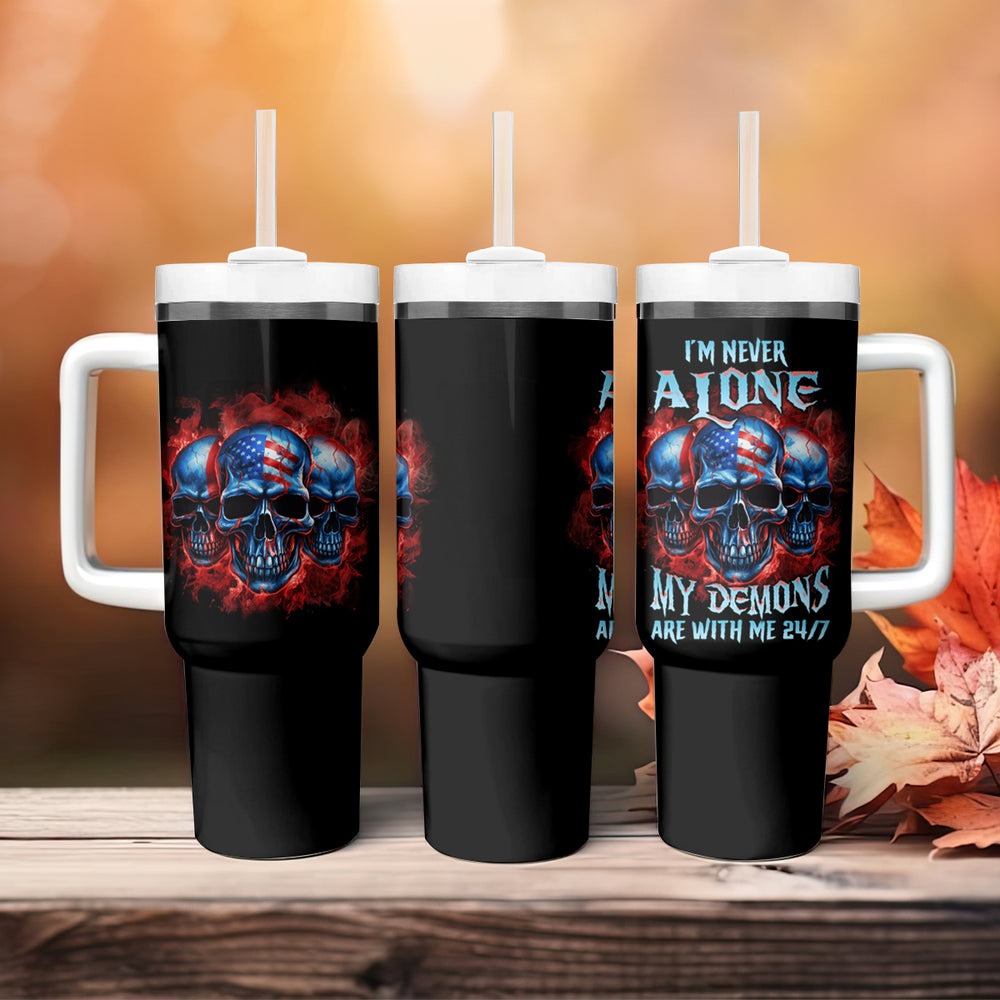 I'm Never Alone My Demons Are With Me 247 Tumbler With Handle TS04 I'm Never Alone My Demons Are With Me 247 Tumbler With Handle TS04