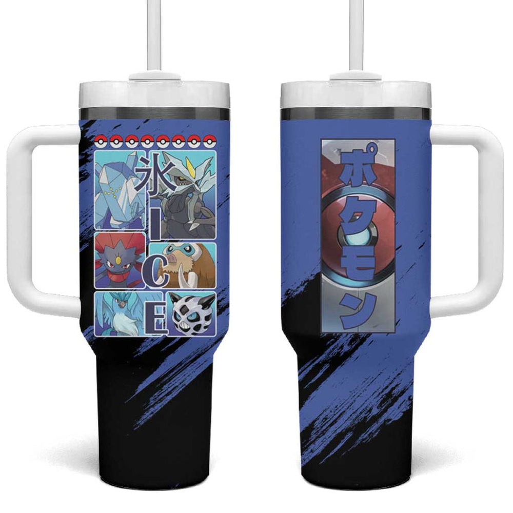 Ice Type Poke Tumbler With Handle Anime Style TS04