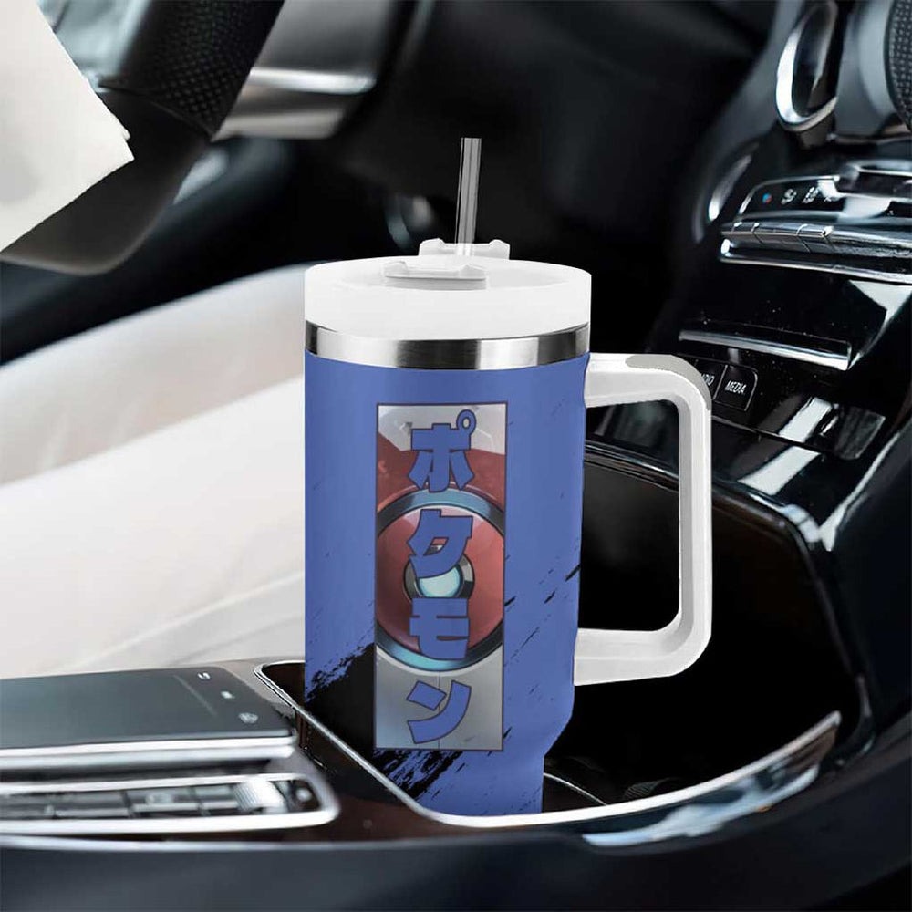 Ice Type Poke Tumbler With Handle Anime Style TS04