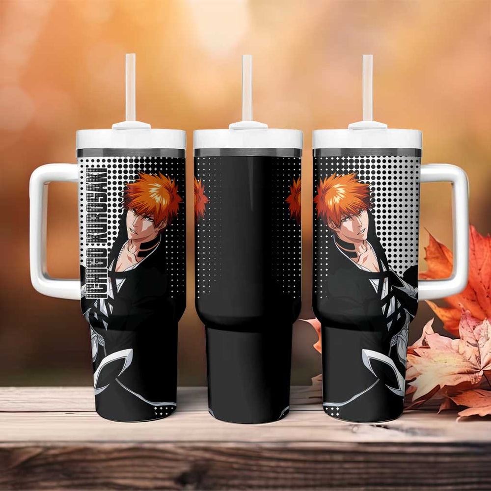 Ichigo - Bleach Tumbler With Handle Anime Mix Manga Style TS04 Ichigo - Bleach Tumbler With Handle Anime Mix Manga Style TS04