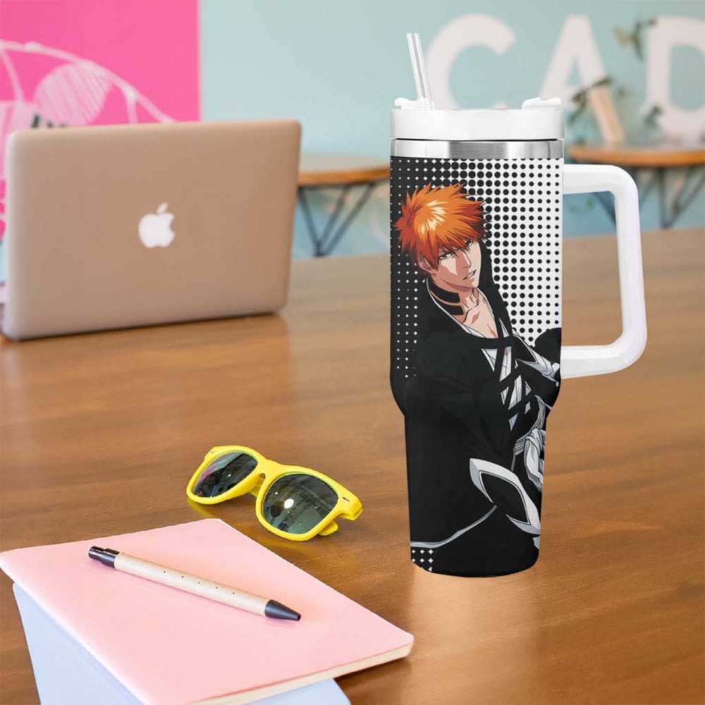 Ichigo - Bleach Tumbler With Handle Anime Mix Manga Style TS04 Ichigo - Bleach Tumbler With Handle Anime Mix Manga Style TS04