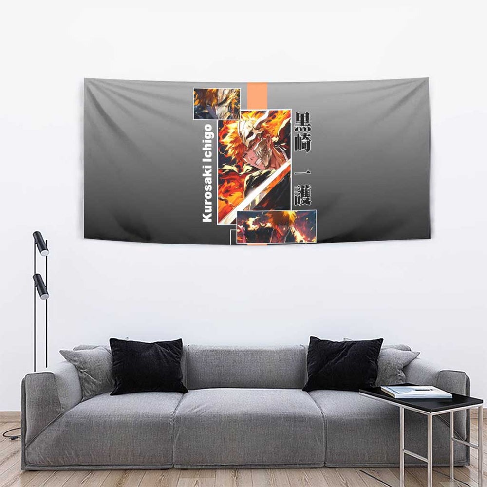 Ichigo Kurosaki Bleach Tumbler With Handle Fiery Anime Grunge Aesthetic TS04 Ichigo Kurosaki Bleach Tumbler With Handle Fiery Anime Grunge Aesthetic TS04