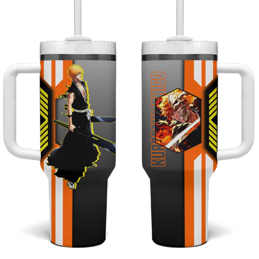 Ichigo Kurosaki from Bleach Tumbler With Handle with Sword and Battle Ready Pose Design TS04