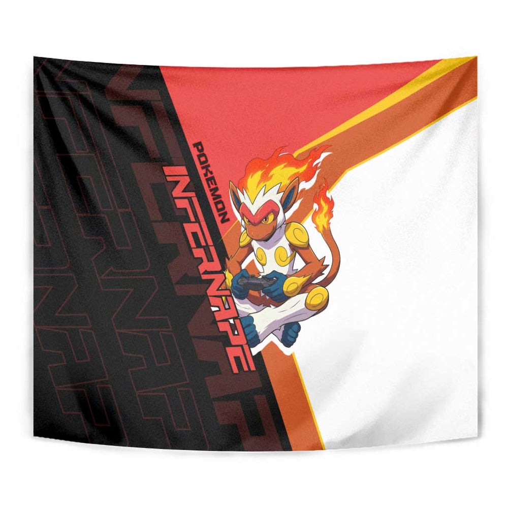 Infernape Poké Tapestry Bold Retro Anime Style TS04 Infernape Poké Tapestry Bold Retro Anime Style TS04