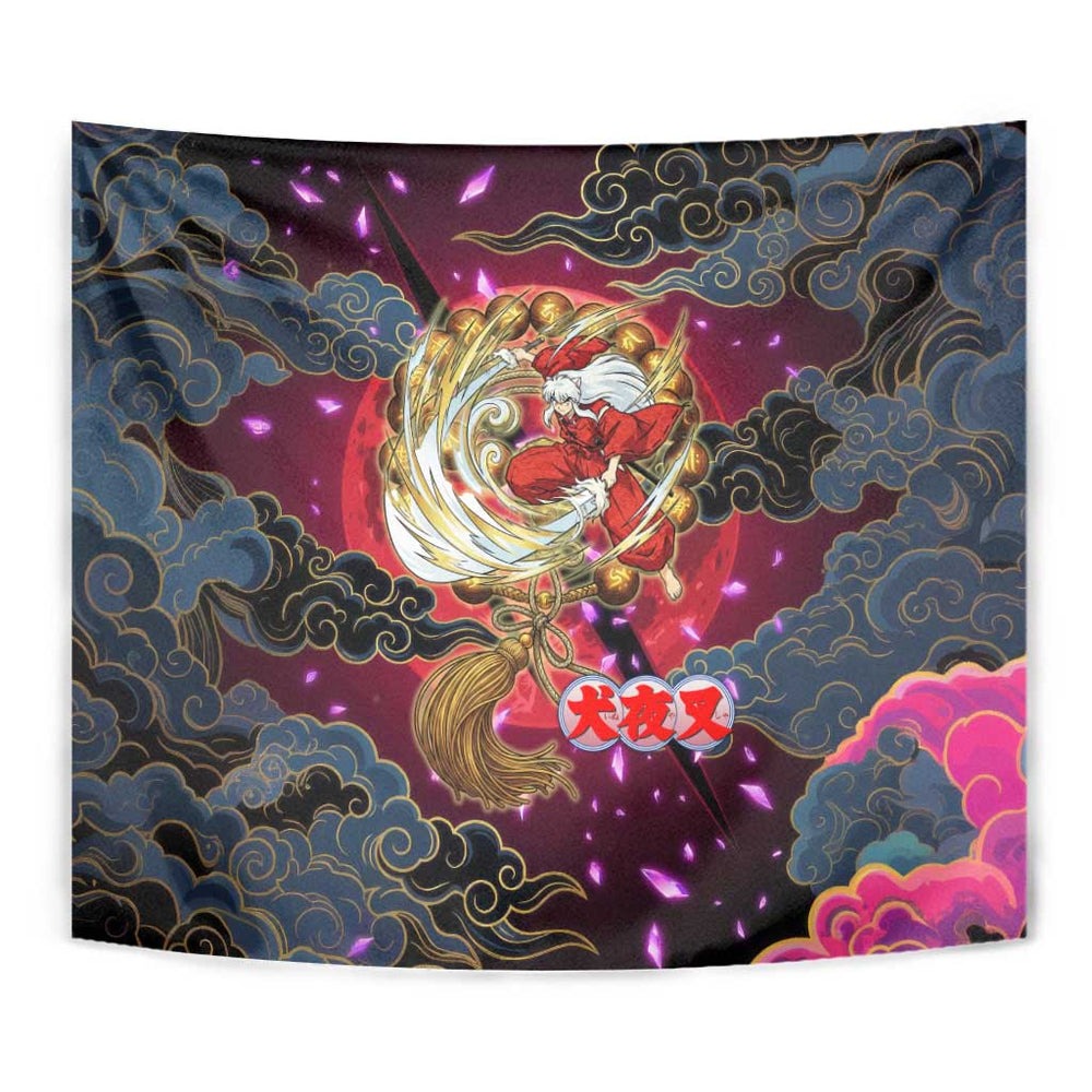 Inuyasha Demon Slayer Warrior Tumbler With Handle Japanese Tattoo Art Style with Fiery Claw Marks TS04 Inuyasha Demon Slayer Warrior Tumbler With Handle Japanese Tattoo Art Style with Fiery Claw Marks TS04