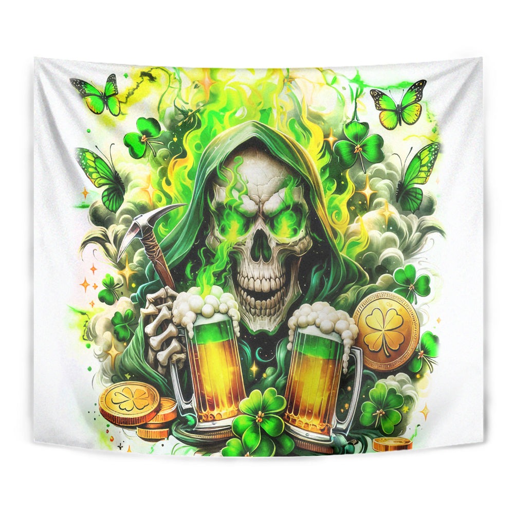 Irish Skull Tapestry I Whisper Back Bring Beer DT01 Irish Skull Tapestry I Whisper Back Bring Beer DT01