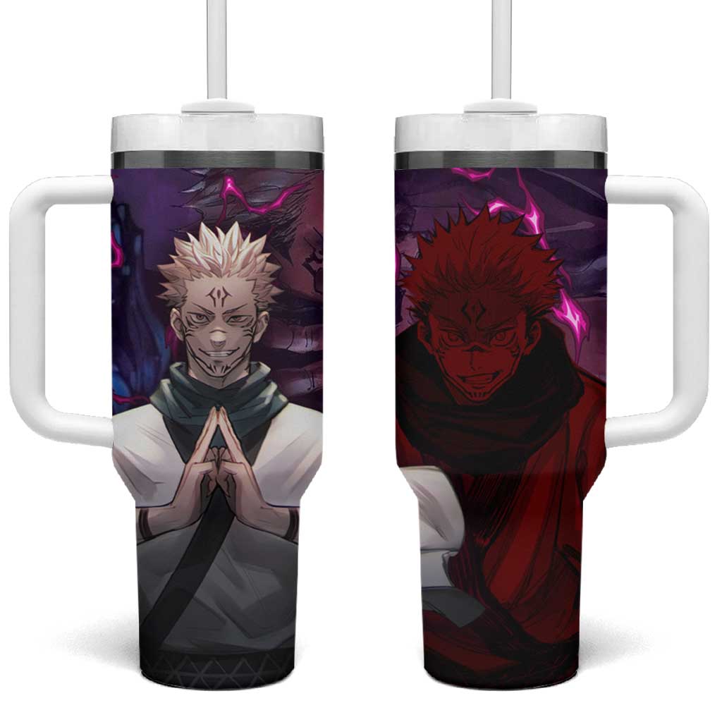 Itadori Yuji & Ryomen Sukuna - Jujutsu Kaisen Tumbler With Handle Pattern Anime Mix Manga Style TS04