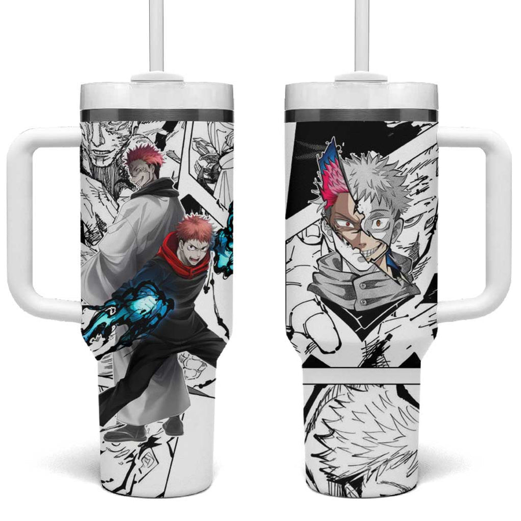 Itadori Yuji and Sukuna - Jujutsu Kaisen Tumbler With Handle Anime Japan Style TS04
