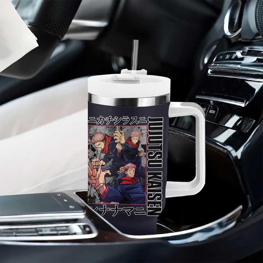 Itadori Yuuji Jujutsu Kaisen Tumbler With Handle Anime Style TS04 Itadori Yuuji Jujutsu Kaisen Tumbler With Handle Anime Style TS04