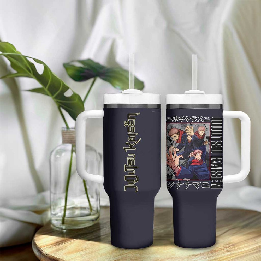 Itadori Yuuji Jujutsu Kaisen Tumbler With Handle Anime Style TS04 Itadori Yuuji Jujutsu Kaisen Tumbler With Handle Anime Style TS04