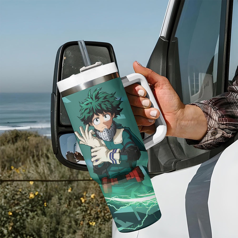 Izuku Midoriya - My Hero Academia Tumbler With Handle Anime Style TS04