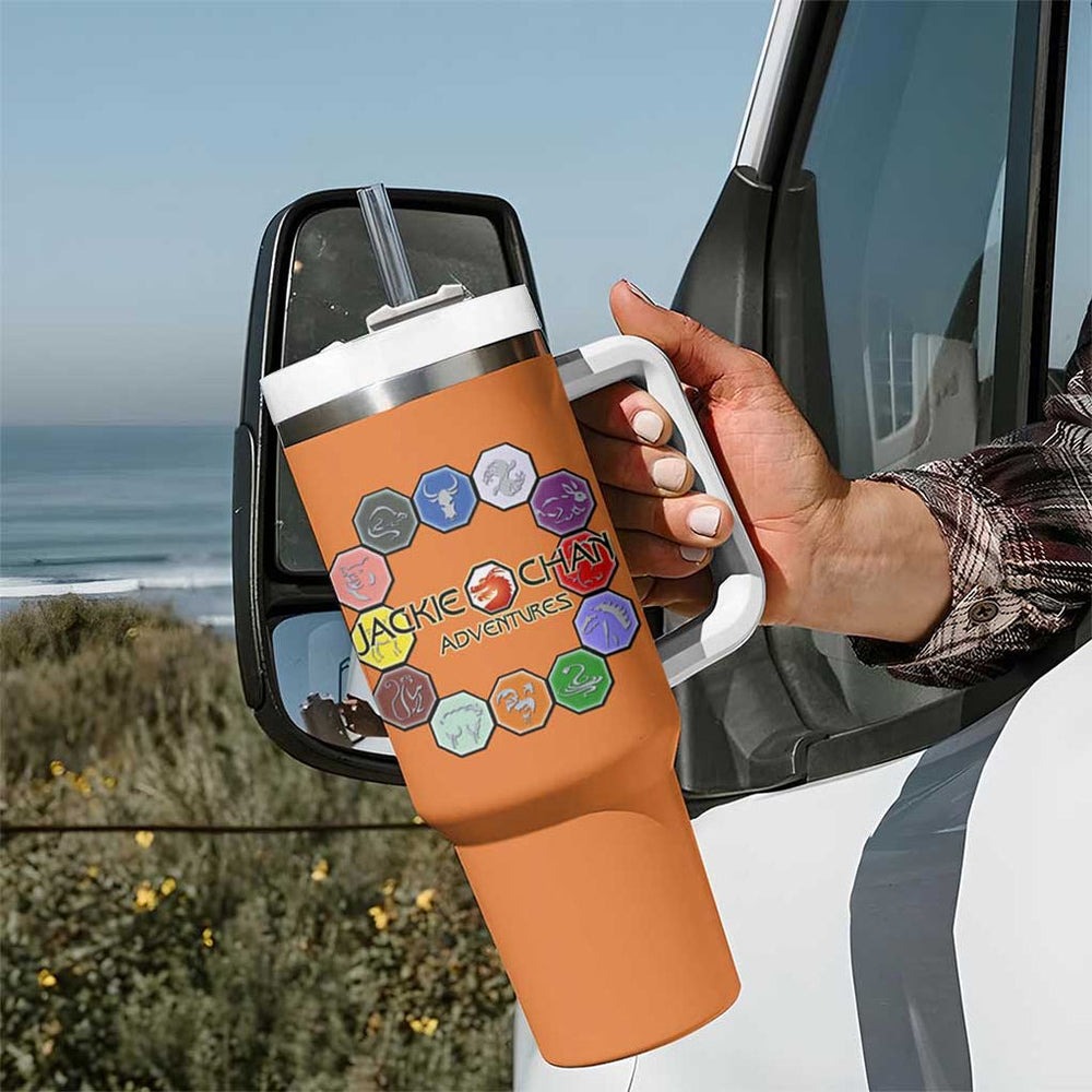 Jackie Chan Adventure Tumbler With Handle Japan Anime Style TS04 Jackie Chan Adventure Tumbler With Handle Japan Anime Style TS04