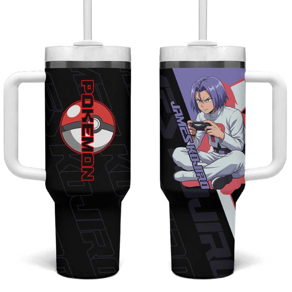 James Kojiro Poké Tumbler With Handle Classic Villain Anime Style TS04 James Kojiro Poké Tumbler With Handle Classic Villain Anime Style TS04
