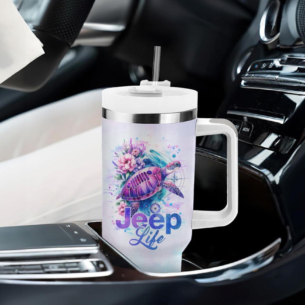 Jeep Life Tumbler With Handle Forest Jeep DT01 Jeep Life Tumbler With Handle Forest Jeep DT01