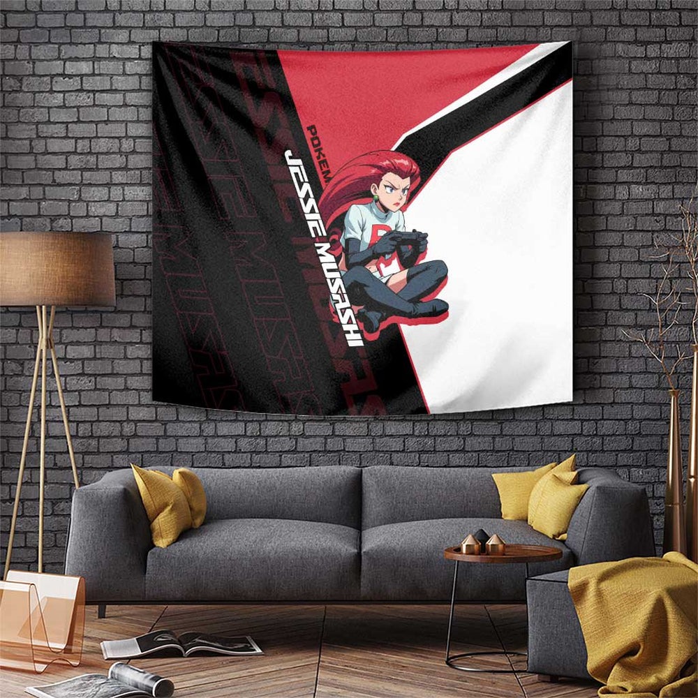 Jessie Musashi Poké Tapestry Bold Villain Anime Style TS04 Jessie Musashi Poké Tapestry Bold Villain Anime Style TS04
