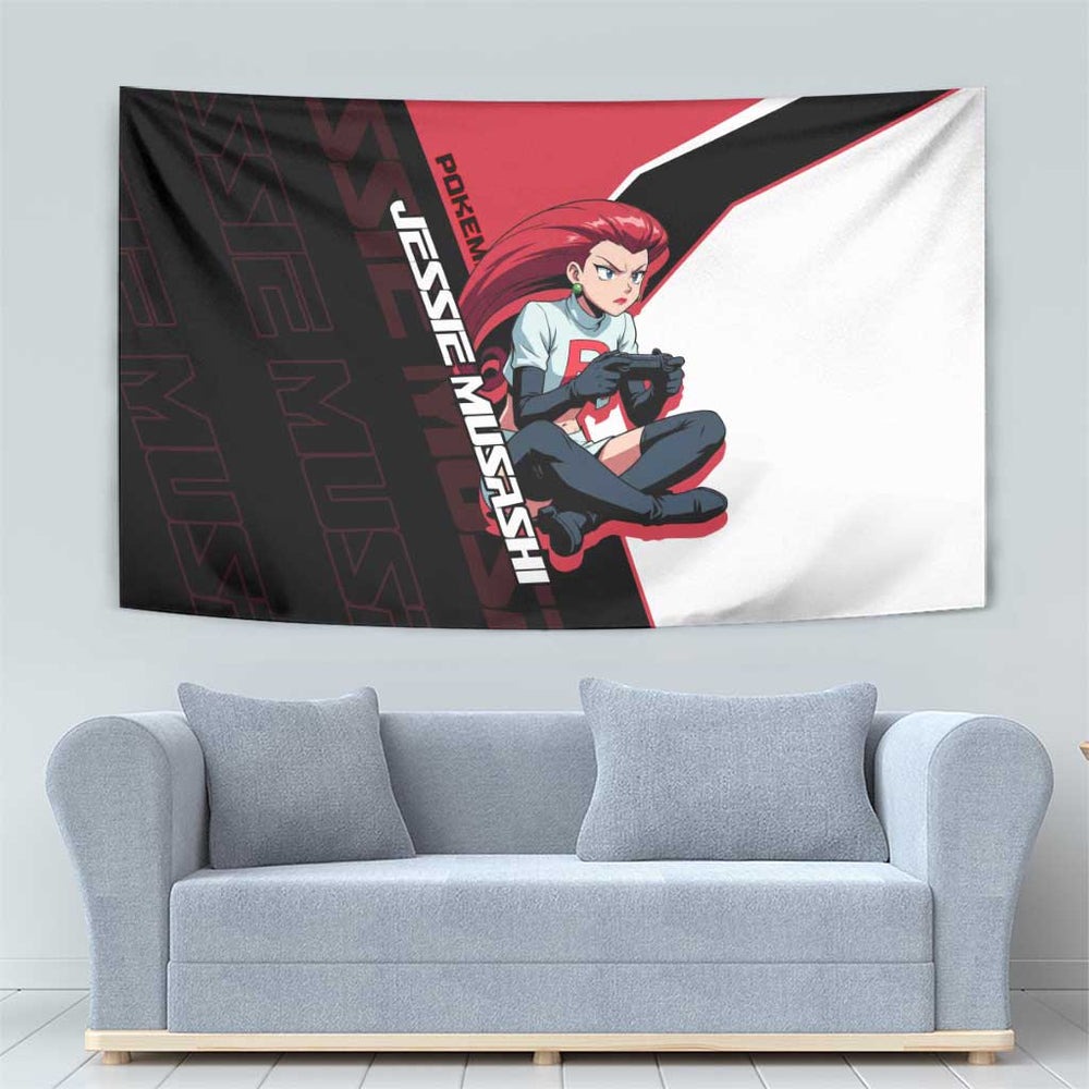 Jessie Musashi Poké Tapestry Bold Villain Anime Style TS04 Jessie Musashi Poké Tapestry Bold Villain Anime Style TS04