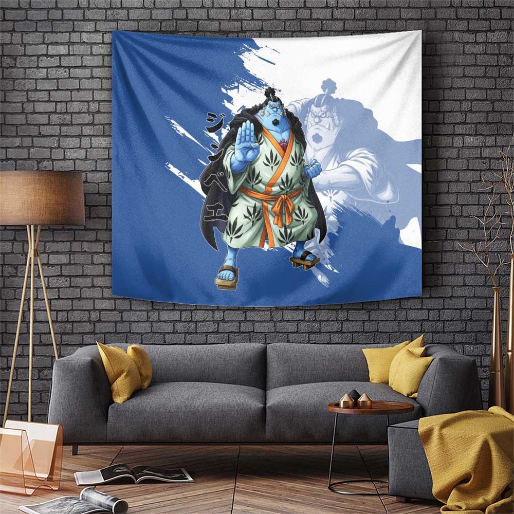 Jinbe One Piece Anime Tapestry Japanese Samurai Illustration Graphic TS04 Jinbe One Piece Anime Tapestry Japanese Samurai Illustration Graphic TS04