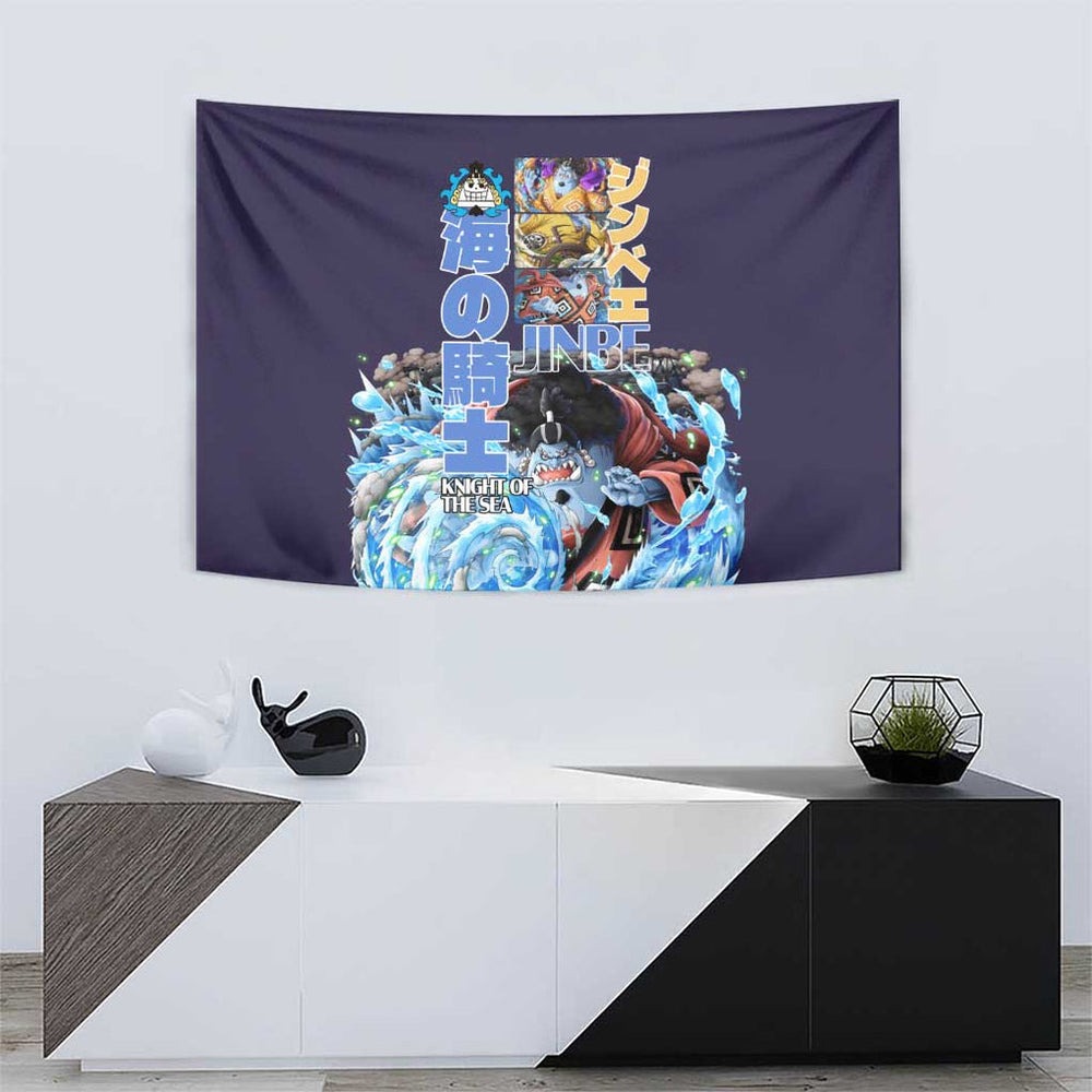 Jinbe V2 One Piece Tapestry Anime Style TS04 Jinbe V2 One Piece Tapestry Anime Style TS04
