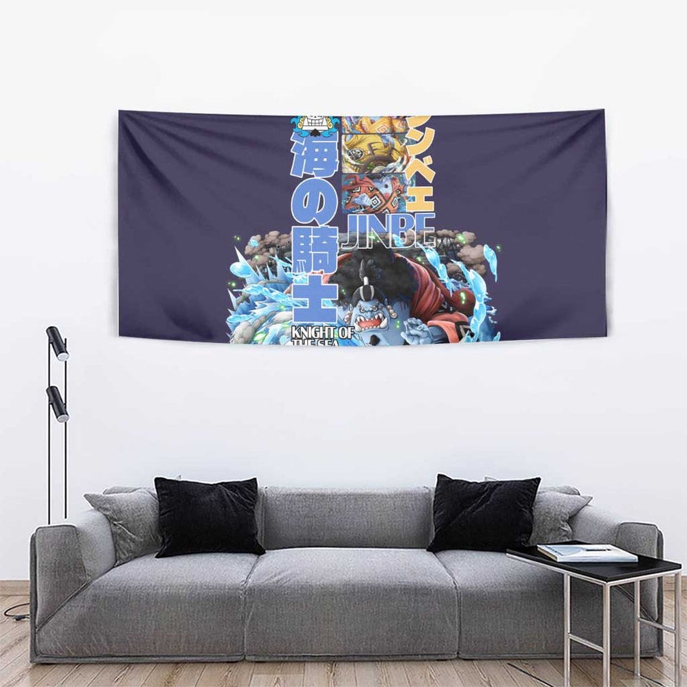 Jinbe V2 One Piece Tapestry Anime Style TS04 Jinbe V2 One Piece Tapestry Anime Style TS04