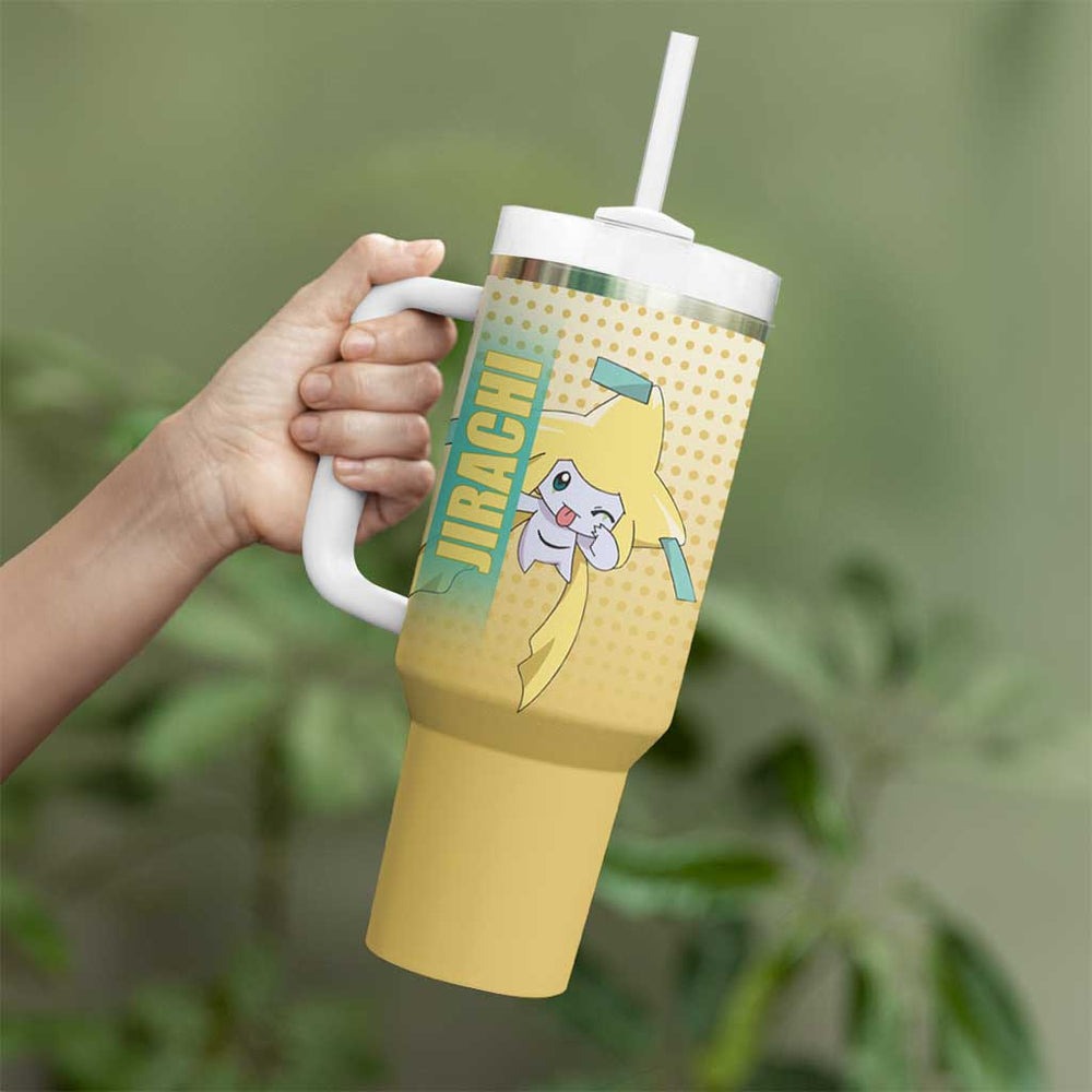 Jirachi from Poké Tumbler With Handle with Psychic Type Power and Cute Design TS04 Jirachi from Poké Tumbler With Handle with Psychic Type Power and Cute Design TS04