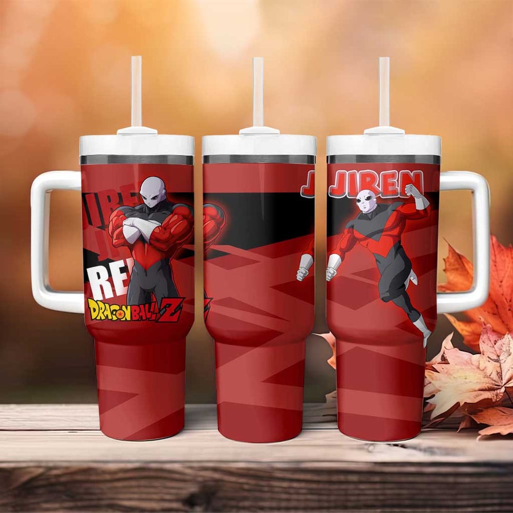 Jiren Dragon Ball Tumbler With Handle Anime Mix Text Pattern Abstract Style TS04 Jiren Dragon Ball Tumbler With Handle Anime Mix Text Pattern Abstract Style TS04