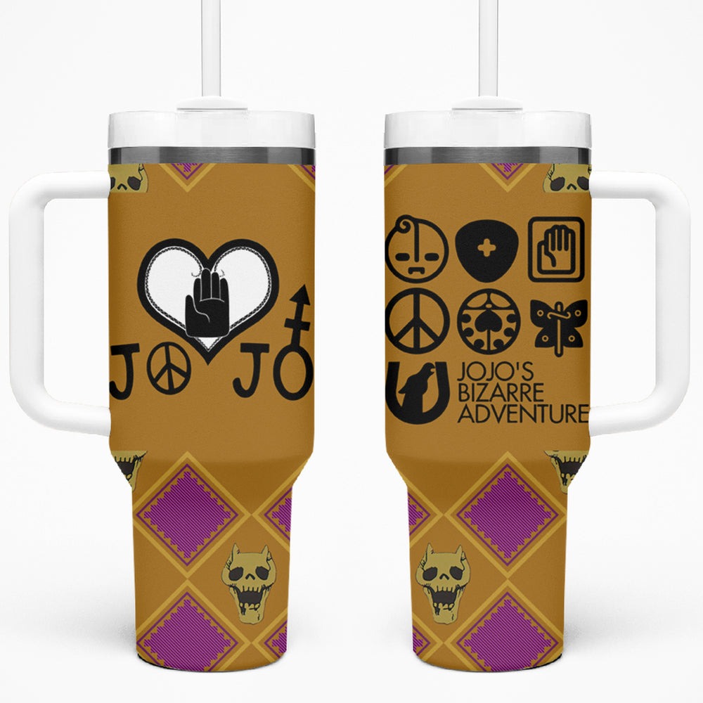 JJBA Symbols Tumbler With Handle JJBAs TS04 JJBA Symbols Tumbler With Handle JJBAs TS04