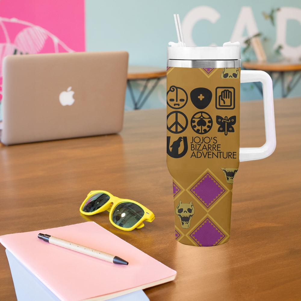 JJBA Symbols Tumbler With Handle JJBAs TS04 JJBA Symbols Tumbler With Handle JJBAs TS04