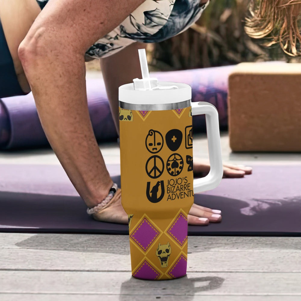 JJBA Symbols Tumbler With Handle JJBAs TS04 JJBA Symbols Tumbler With Handle JJBAs TS04