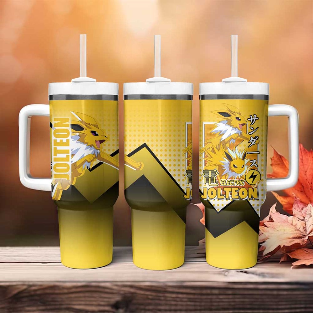 Jolteon from Poké Tumbler With Handle with Electric Type Thunderbolt and Speed Design TS04