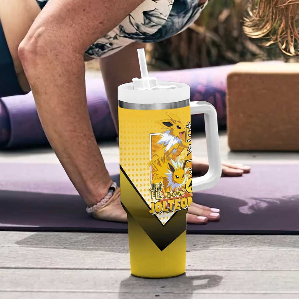 Jolteon from Poké Tumbler With Handle with Electric Type Thunderbolt and Speed Design TS04