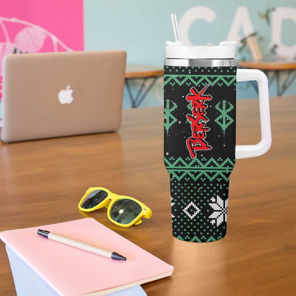 Judeau Berserk Tumbler With Handle Anime Run Symbol Blood Style TS04 Judeau Berserk Tumbler With Handle Anime Run Symbol Blood Style TS04
