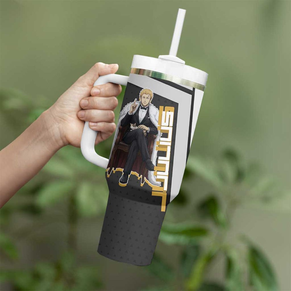 Julius Novachrono Tumbler With Handle Regal Anime Illustration Style TS04 Julius Novachrono Tumbler With Handle Regal Anime Illustration Style TS04