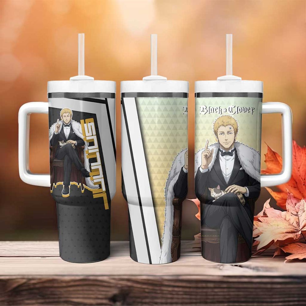 Julius Novachrono Tumbler With Handle Regal Anime Illustration Style TS04 Julius Novachrono Tumbler With Handle Regal Anime Illustration Style TS04