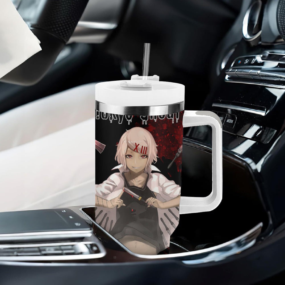 Juuzou Suzuya - Tokyo Ghoul Tumbler With Handle Anime Grunge Style TS04 Juuzou Suzuya - Tokyo Ghoul Tumbler With Handle Anime Grunge Style TS04