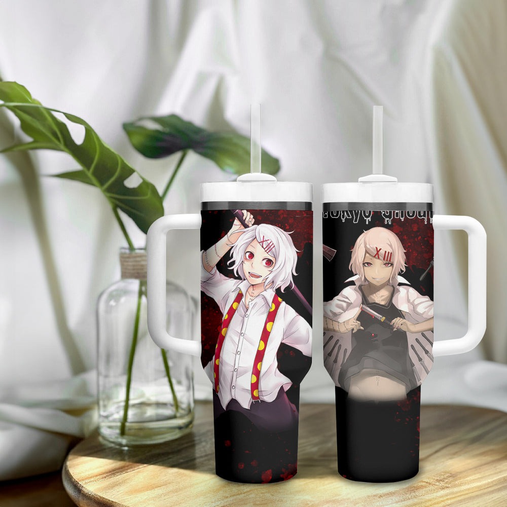 Juuzou Suzuya - Tokyo Ghoul Tumbler With Handle Anime Grunge Style TS04 Juuzou Suzuya - Tokyo Ghoul Tumbler With Handle Anime Grunge Style TS04