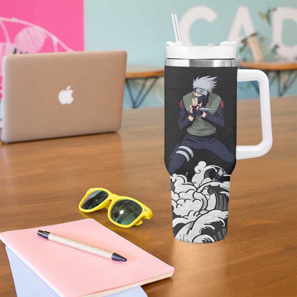 Kakashi Hatake Japanese Kanagawa - Naruto Tumbler With Handle Anime Japan Style TS04 Kakashi Hatake Japanese Kanagawa - Naruto Tumbler With Handle Anime Japan Style TS04